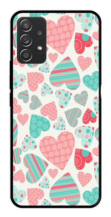Hearts Pattern Metal Mobile Case for Samsung Galaxy A52 4G