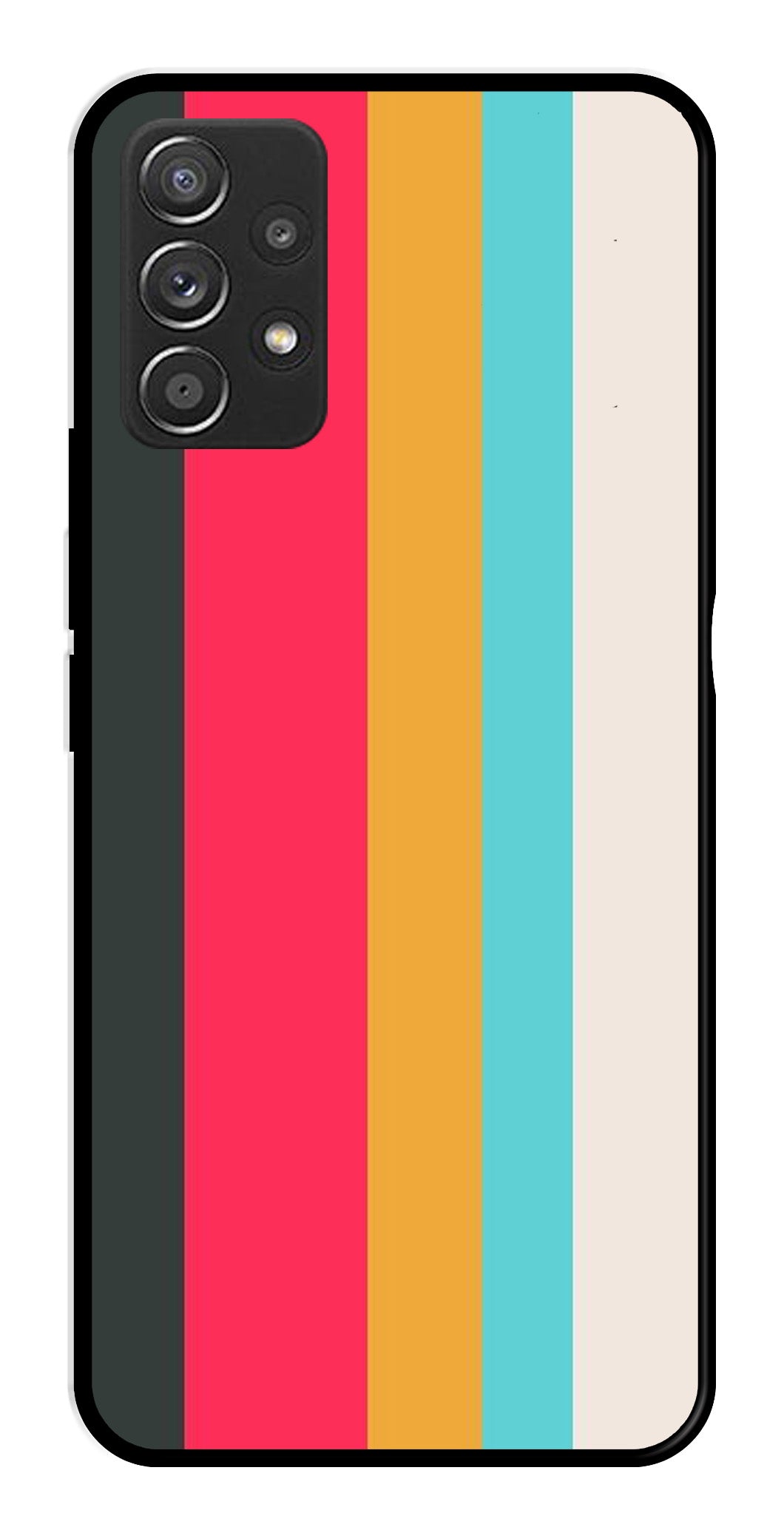Muted Rainbow Metal Mobile Case for Samsung Galaxy A52 4G   (Design No -31)