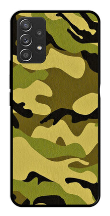 Army Pattern Metal Mobile Case for Samsung Galaxy A52 4G