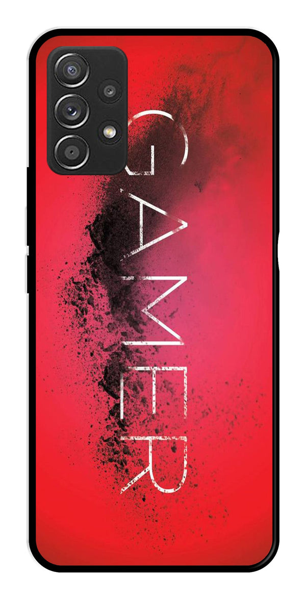 Gamer Pattern Metal Mobile Case for Samsung Galaxy A52 4G   (Design No -41)