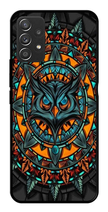 Owl Pattern Metal Mobile Case for Samsung Galaxy A52 4G