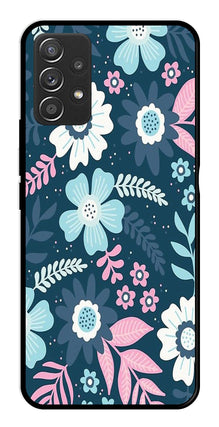 Flower Leaves Design Metal Mobile Case for Samsung Galaxy A52 4G