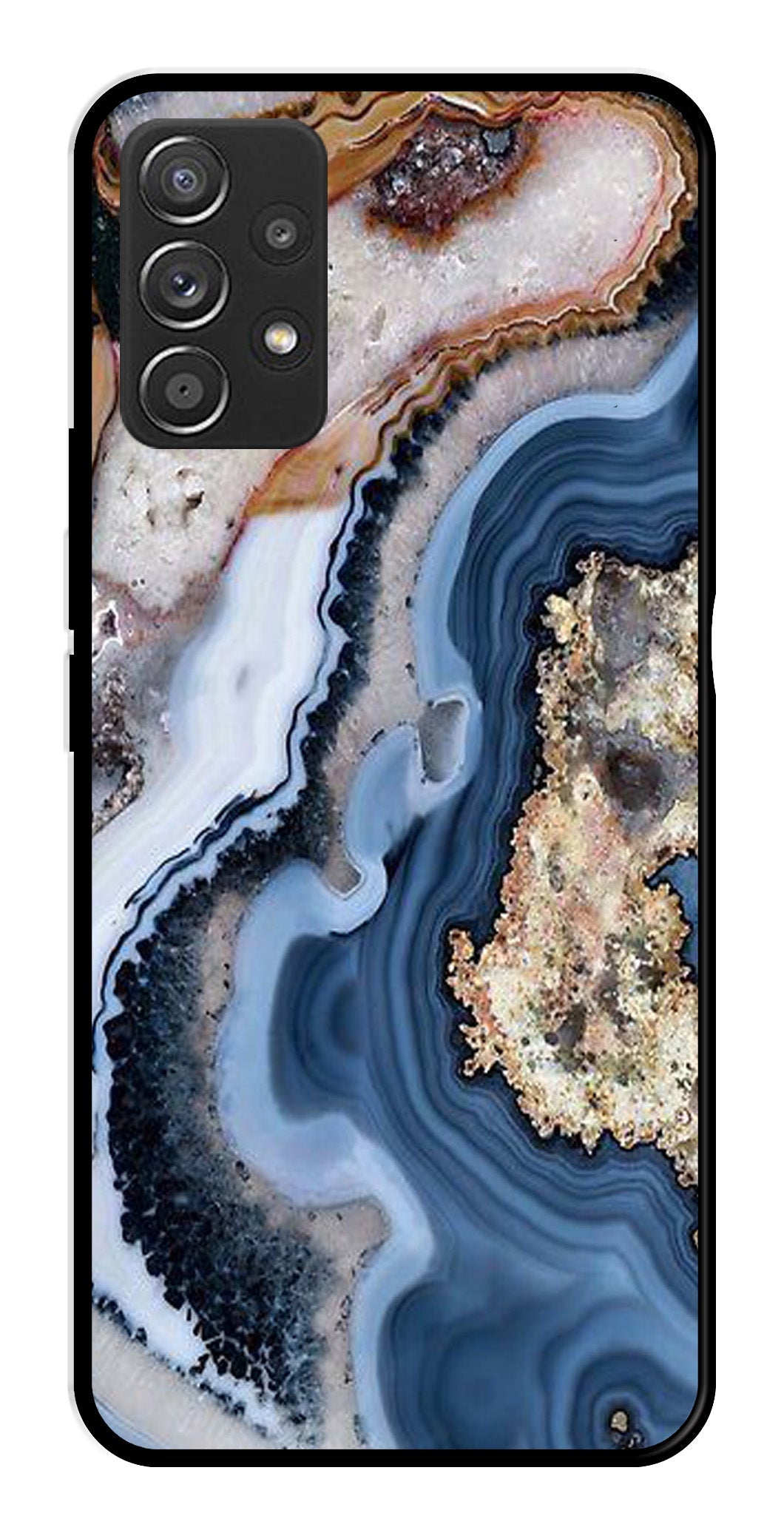 Marble Design Metal Mobile Case for Samsung Galaxy A52 4G   (Design No -53)