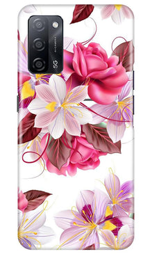 Beautiful flowers Mobile Back Case for Oppo A53s 5G (Design - 23)