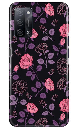 Rose Black Background Case for Oppo A53s 5G