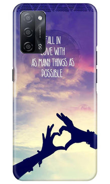 Fall in love Mobile Back Case for Oppo A53s 5G (Design - 50)