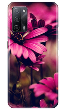 Purple Daisy Mobile Back Case for Oppo A53s 5G (Design - 65)