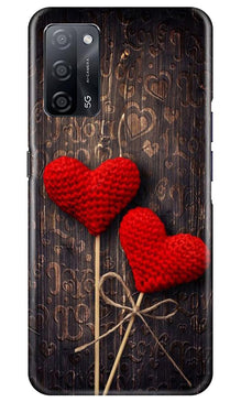 Red Hearts Mobile Back Case for Oppo A53s 5G (Design - 80)