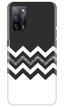 Black white Pattern2Mobile Back Case for Oppo A53s 5G (Design - 83)