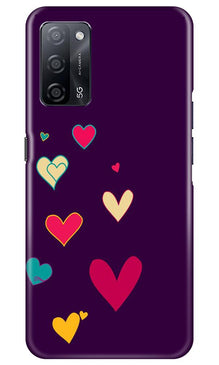 Purple Background Mobile Back Case for Oppo A53s 5G  (Design - 107)
