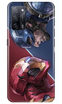 Ironman Captain America Mobile Back Case for Oppo A53s 5G (Design - 245)