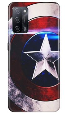 Captain America Shield Mobile Back Case for Oppo A53s 5G (Design - 250)
