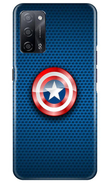 Captain America Shield Mobile Back Case for Oppo A53s 5G (Design - 253)