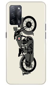 MotorCycle Mobile Back Case for Oppo A53s 5G (Design - 259)