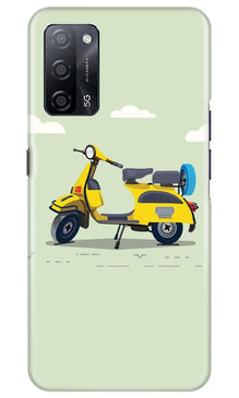 Vintage Scooter Mobile Back Case for Oppo A53s 5G (Design - 260)