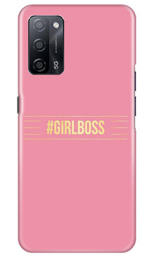 Girl Boss Pink Mobile Back Case for Oppo A53s 5G (Design - 263)