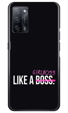 Like a Girl Boss Mobile Back Case for Oppo A53s 5G (Design - 265)