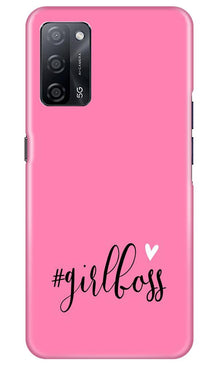 Girl Boss Pink Mobile Back Case for Oppo A53s 5G (Design - 269)