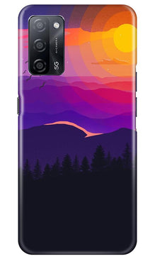 Sun Set Mobile Back Case for Oppo A53s 5G (Design - 279)