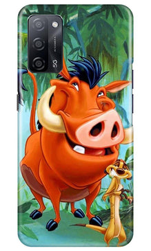 Timon and Pumbaa Mobile Back Case for Oppo A53s 5G (Design - 305)