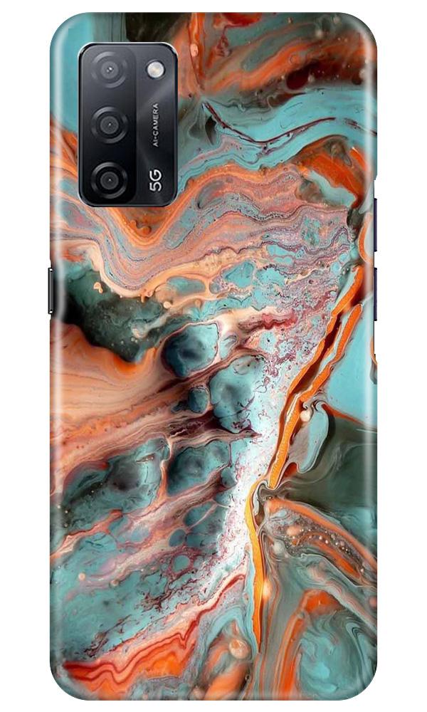 Marble Texture Mobile Back Case for Oppo A53s 5G (Design - 309)