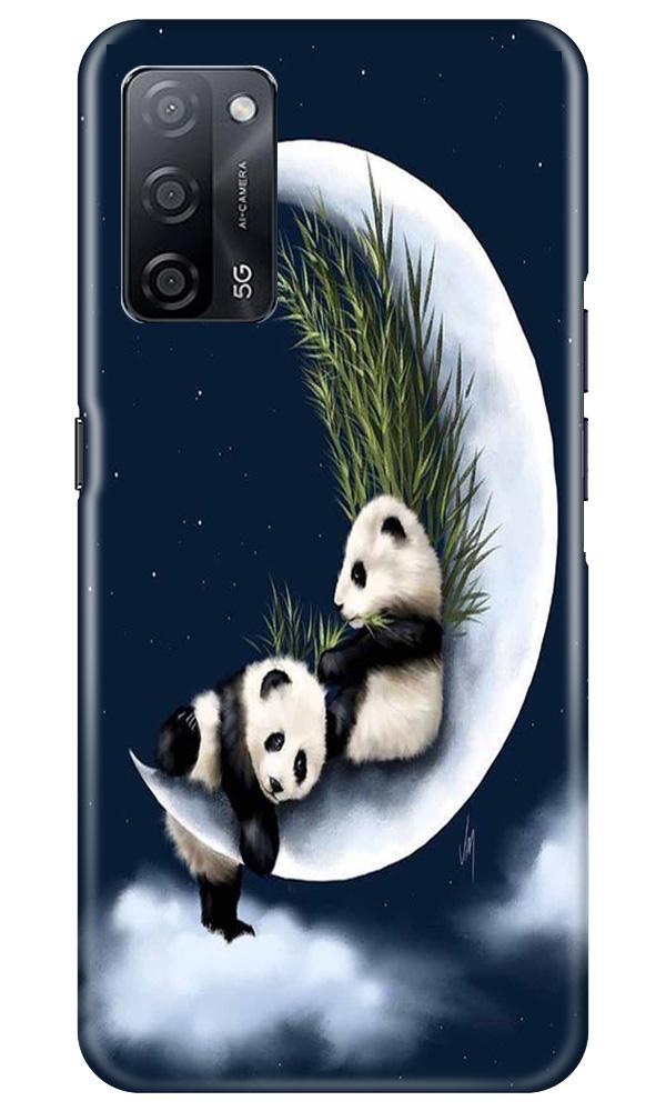 Panda Moon Mobile Back Case for Oppo A53s 5G (Design - 318)