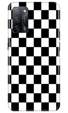 Black White Boxes Mobile Back Case for Oppo A53s 5G (Design - 372)