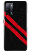 Black Red Pattern Mobile Back Case for Oppo A53s 5G (Design - 373)