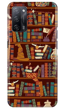 Book Shelf Mobile Back Case for Oppo A53s 5G (Design - 390)