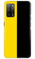 Black Yellow Pattern Mobile Back Case for Oppo A53s 5G (Design - 397)