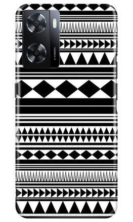 Black white Pattern Case for Oppo A57 2022