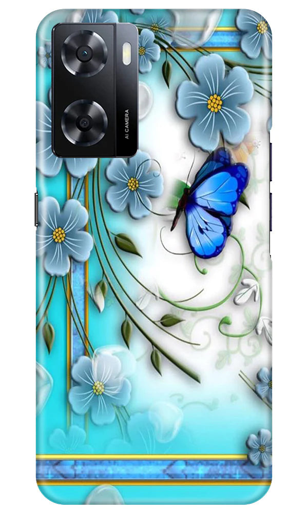 Blue Butterfly Case for Oppo A57 2022