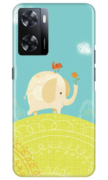 Elephant Painting Mobile Back Case for Oppo A57 2022 (Design - 46)