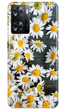 White flowers2 Mobile Back Case for Oppo A57 2022 (Design - 62)