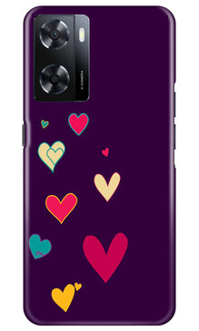 Purple Background Mobile Back Case for Oppo A57 2022  (Design - 107)