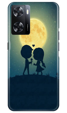 Love Couple Mobile Back Case for Oppo A57 2022  (Design - 109)