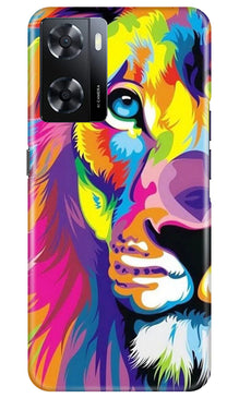 Colorful Lion Mobile Back Case for Oppo A57 2022  (Design - 110)