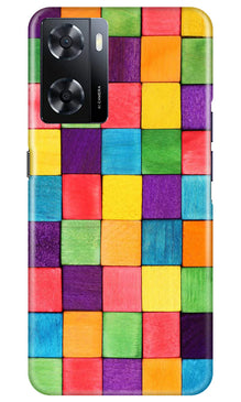 Colorful Square Mobile Back Case for Oppo A57 2022 (Design - 187)