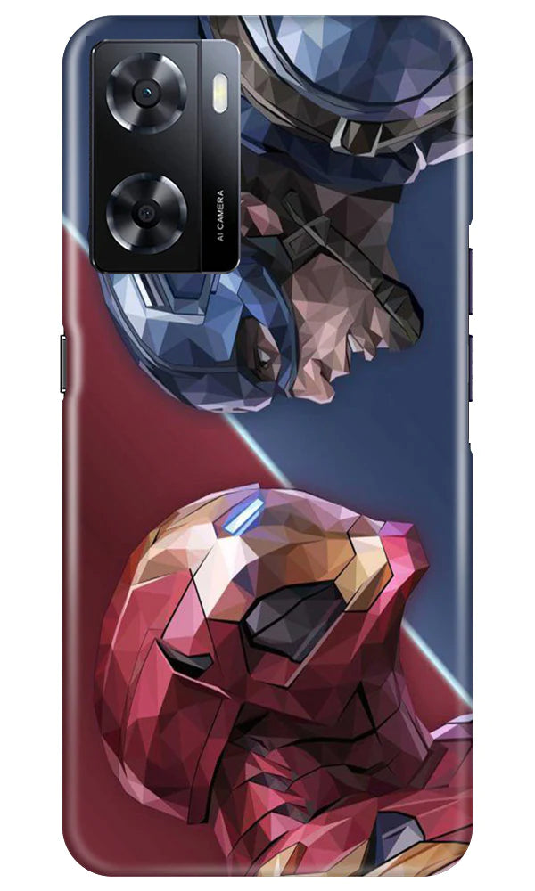 Ironman Captain America Case for Oppo A57 2022 (Design No. 214)