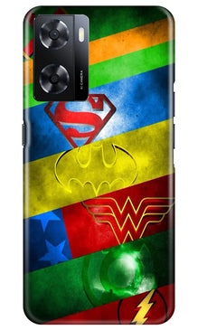 Superheros Logo Mobile Back Case for Oppo A57 2022 (Design - 220)