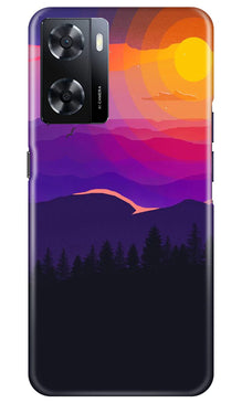 Sun Set Mobile Back Case for Oppo A57 2022 (Design - 248)