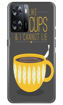 Big Cups Coffee Mobile Back Case for Oppo A57 2022 (Design - 312)