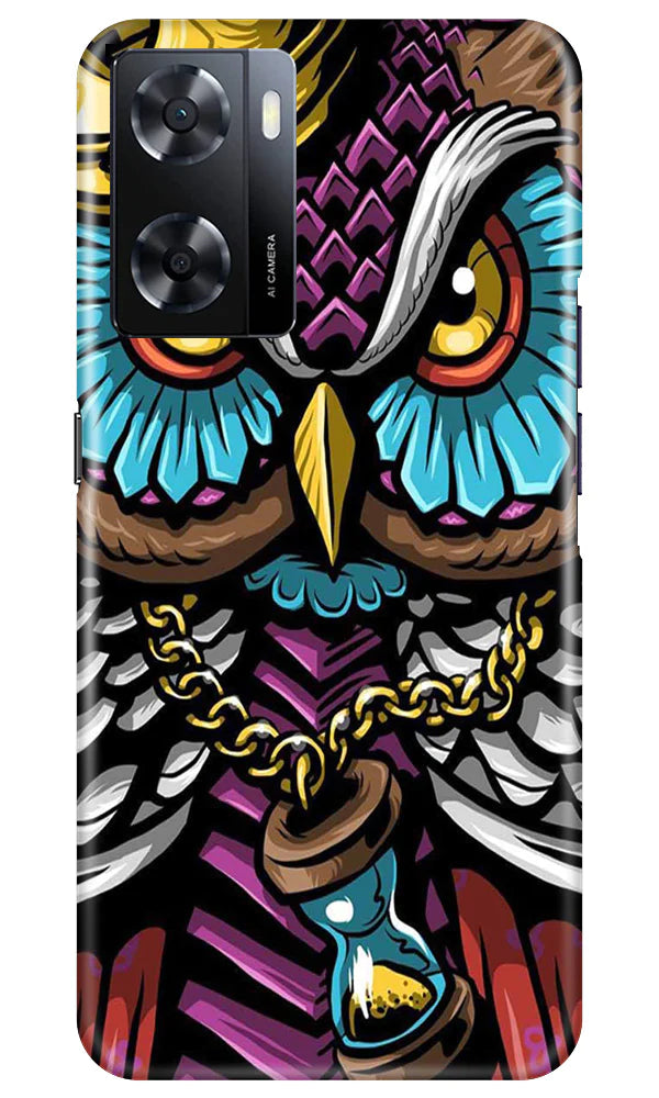 Owl Mobile Back Case for Oppo A57 2022 (Design - 318)