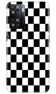 Black White Boxes Mobile Back Case for Oppo A57 2022 (Design - 331)