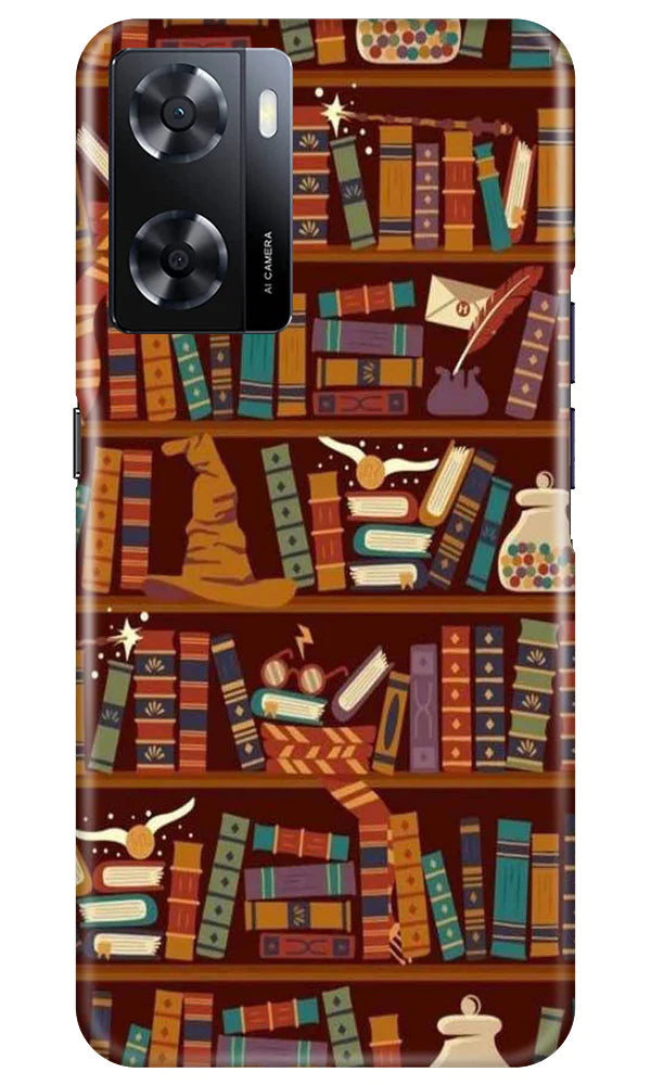 Book Shelf Mobile Back Case for Oppo A57 2022 (Design - 348)