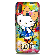 Hello Kitty Mobile Back Case for Samsung Galaxy A60  (Design - 362)