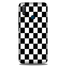 Black White Boxes Mobile Back Case for Huawei 20i (Design - 372)