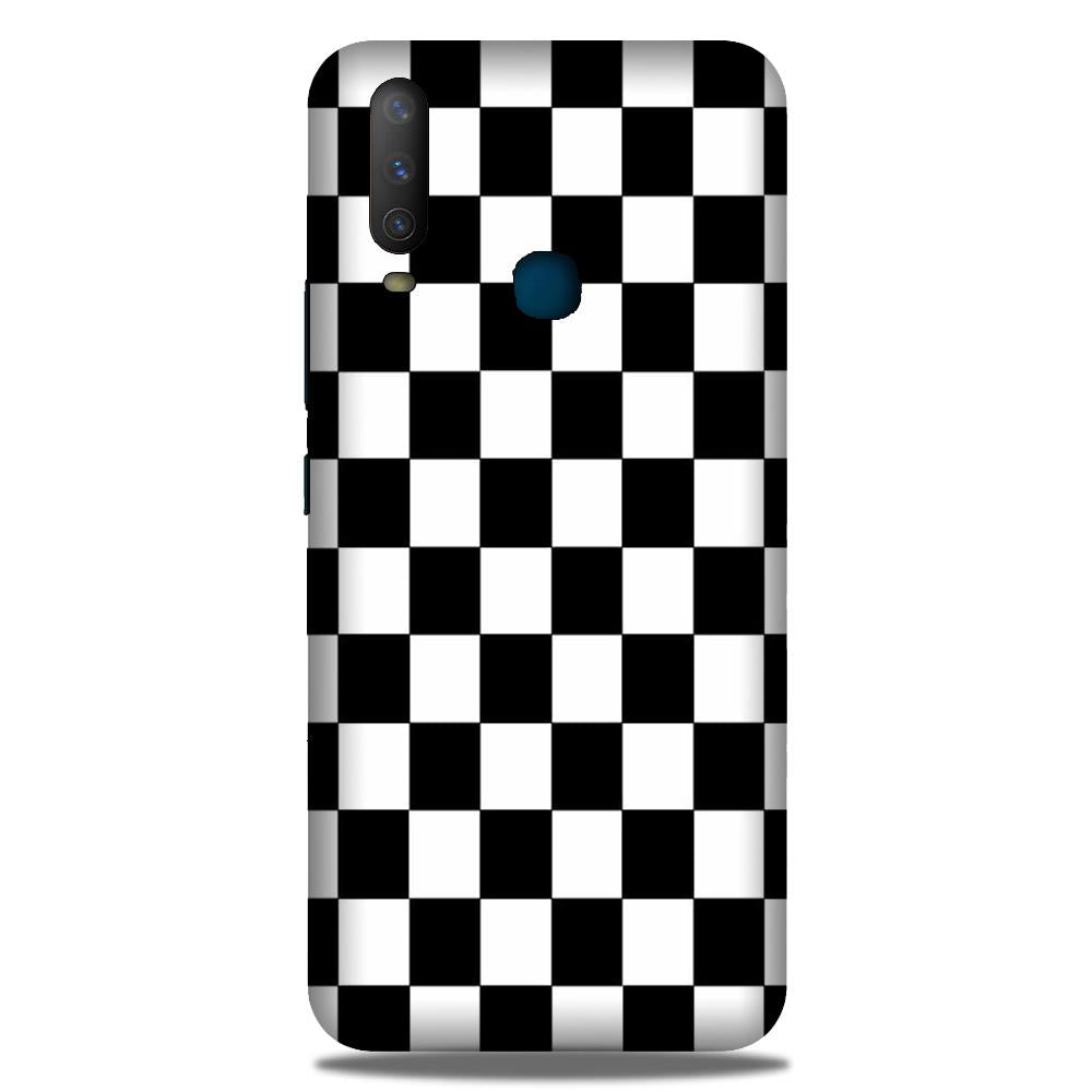 Black White Boxes Mobile Back Case for Samsung Galaxy A20s (Design - 372)