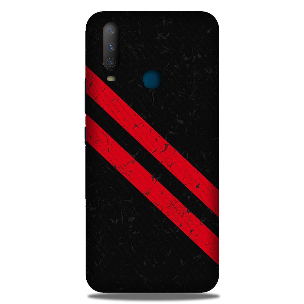 Black Red Pattern Mobile Back Case for Huawei 20i (Design - 373)