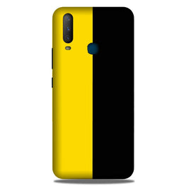 Black Yellow Pattern Mobile Back Case for Samsung Galaxy A60  (Design - 397)
